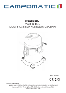 كتيب مكنسة كهربائية RC20BL Campomatic