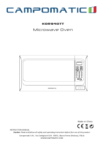 Manual Campomatic KOR940TT Microwave