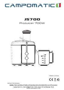 Manual Campomatic JS700 Juicer