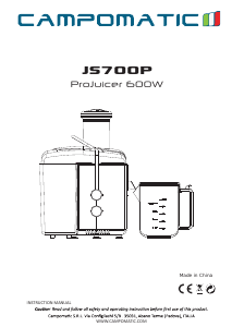 Manual Campomatic JS700P Juicer