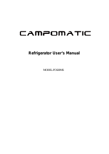 Handleiding Campomatic FC420MS Koel-vries combinatie
