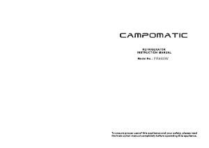 Handleiding Campomatic FR480W Koel-vries combinatie