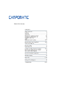 كتيب فريزر ثلاجة FRF254DSS Campomatic