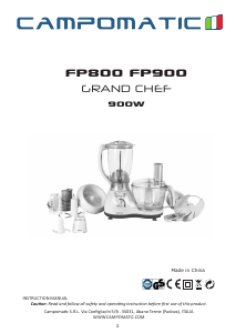 Manuale Campomatic FP900 Robot da cucina