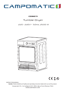 Manual Campomatic CD907I Dryer