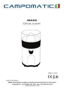 Manual Campomatic J85SS Citrus Juicer