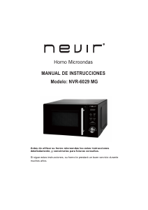Manual de uso Nevir NVR-6029 MG Microondas