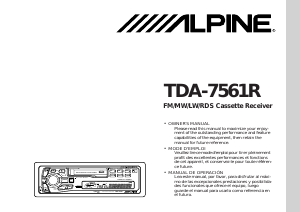 Manual de uso Alpine TDA-7561R Radio para coche