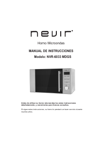 Manual de uso Nevir NVR-6033 MDGS Microondas