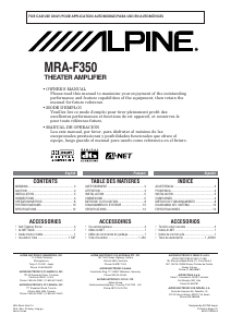 Manual de uso Alpine MRA-F350 Amplificador para coche