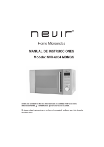 Manual de uso Nevir NVR-6034 MDMGS Microondas