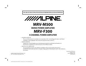 Manual Alpine MRV-M500 Car Amplifier