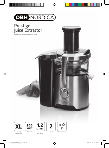 Manual OBH Nordica 6749 Prestige Juicer