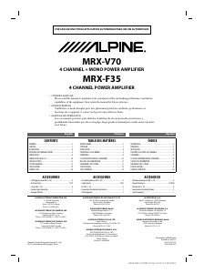 Manual de uso Alpine MRX-V70 Amplificador para coche