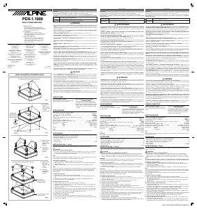 Manual de uso Alpine PDX-1 1000 Amplificador para coche