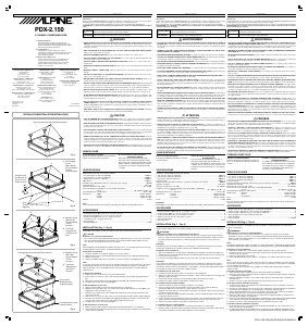 Manual de uso Alpine PDX-2.150 Amplificador para coche