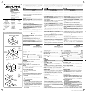 Handleiding Alpine PDX-4.100 Autoversterker