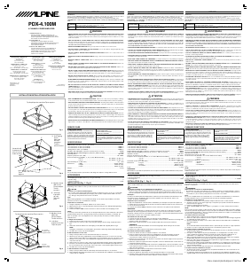 Manual de uso Alpine PDX-4.100M Amplificador para coche