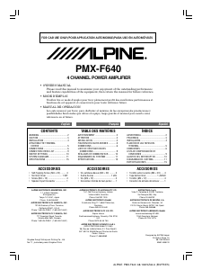 Manual de uso Alpine PMX-F640 Amplificador para coche
