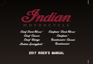 Manual Indian Chief Dark Horse (2017) Motorcycle