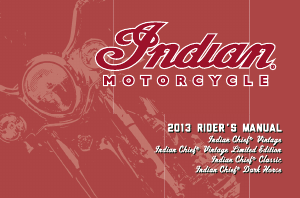 Manual Indian Chief Classic (2013) Motorcycle
