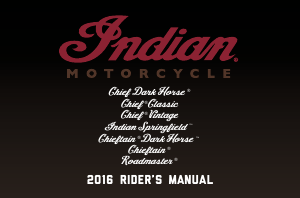 Handleiding Indian Chief Vintage (2016) Motor