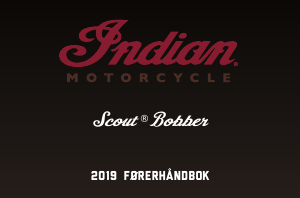 Bruksanvisning Indian Scout Bobber (2019) Motorsykkel
