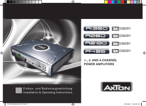 Manual AXTON A2180 Car Amplifier