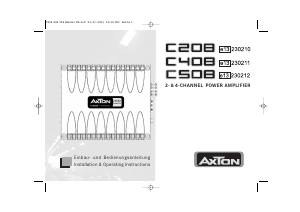 Bedienungsanleitung AXTON C208 Autoverstärker