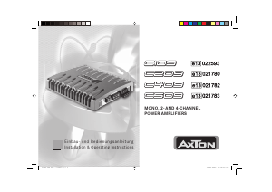 Mode d’emploi AXTON C209 Amplificateur de voiture