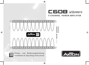 Mode d’emploi AXTON C608 Amplificateur de voiture