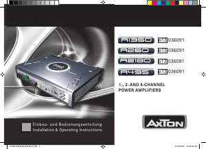 Manual AXTON A495 Car Amplifier