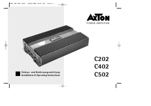 Handleiding AXTON C402 Autoversterker