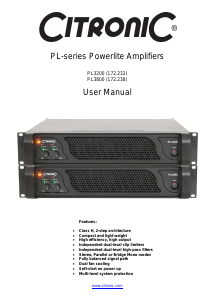 Manual Citronic PL3200 Amplifier