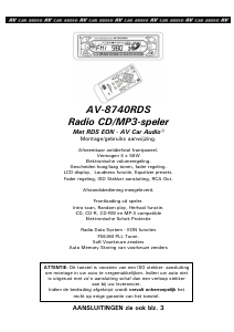 Handleiding Autovision AV-8740RDS Autoradio