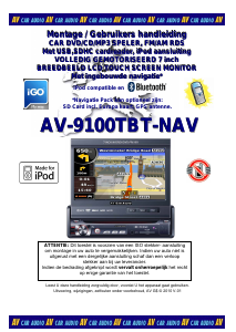 Handleiding Autovision AV-9100TBT-NAV Autoradio