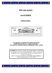 Handleiding Autovision AV-8730RDS Autoradio