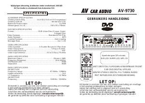 Handleiding Autovision AV-9730 Autoradio