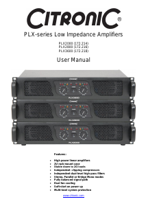 Manual Citronic PLX2000 Amplifier
