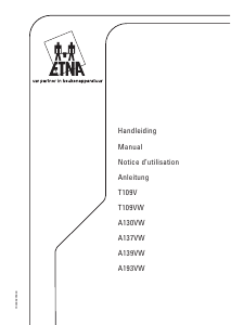 Handleiding ETNA A139VW Kookplaat