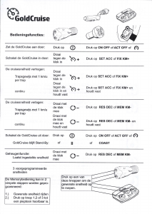 Handleiding GoldCruise CM7 Cruise control