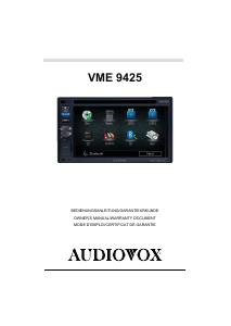 Manual Audiovox VME 9425 Car Radio