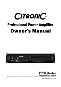 Manual Citronic PPX300 Amplifier