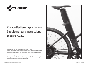 Bedienungsanleitung Cube EPO Pedelec Fahrrad