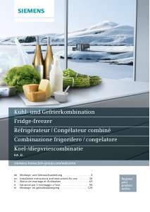 Manual Siemens KA92DHXFP Fridge-Freezer