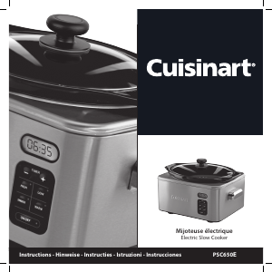 Manual de uso Cuisinart PSC650E Slow cooker