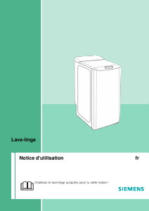 Mode d’emploi Siemens WP10T381FF Lave-linge