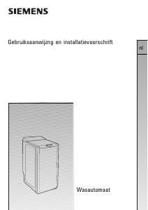 Handleiding Siemens WP12T320NL Wasmachine