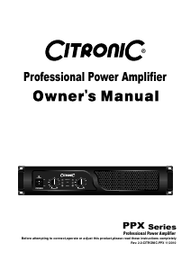 Manual Citronic PPX900 Amplifier
