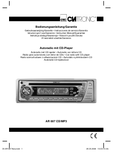 Mode d’emploi Clatronic AR 687 Autoradio